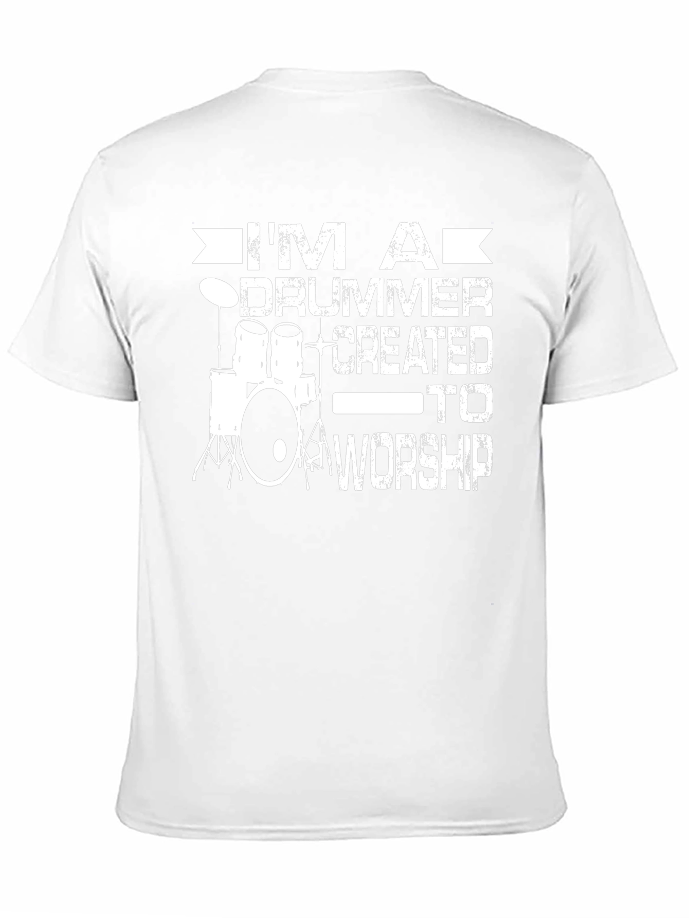 Im A Drummer Created to Worship Black T-Shirt