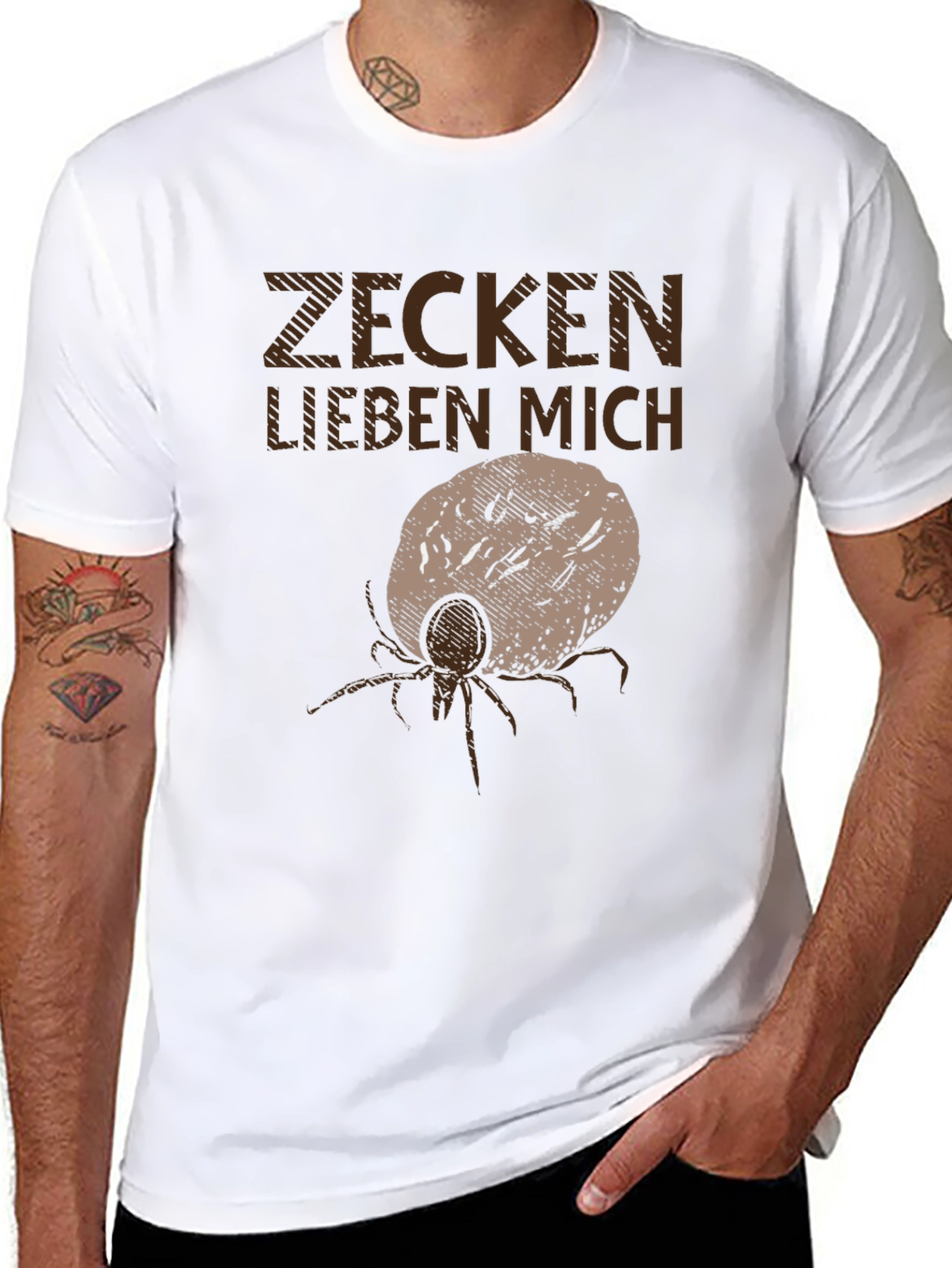 Zecken Lieben Mich T-Shirt - Funny Graphic Tee