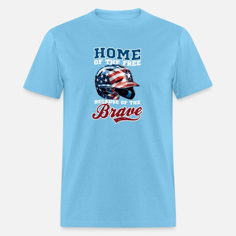 4th Of July Baseball Home Of Free Because Brave