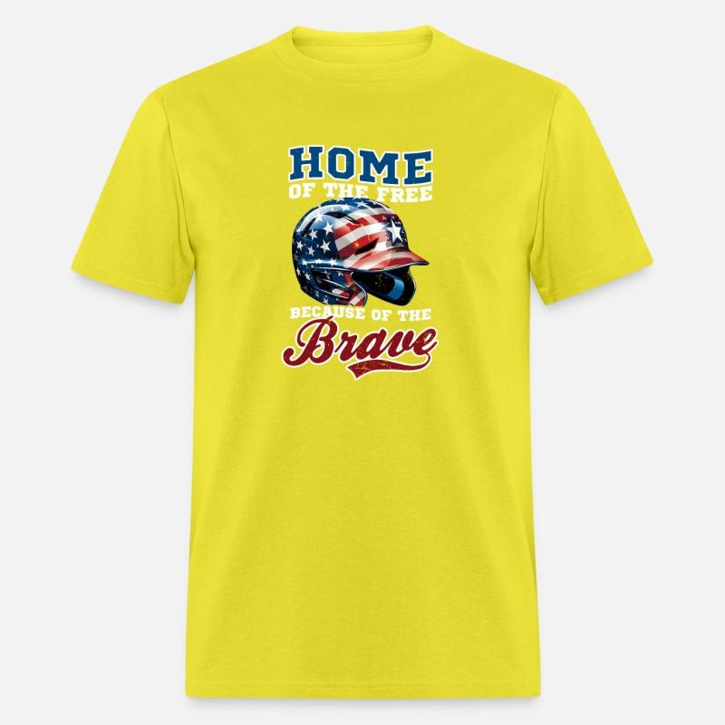 4th Of July Baseball Home Of Free Because Brave