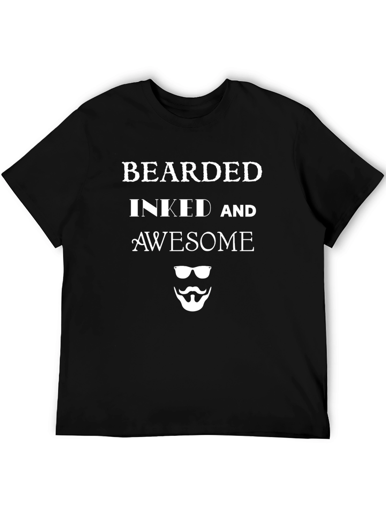 Bearded Inked and Awesome Graphic T-Shirt