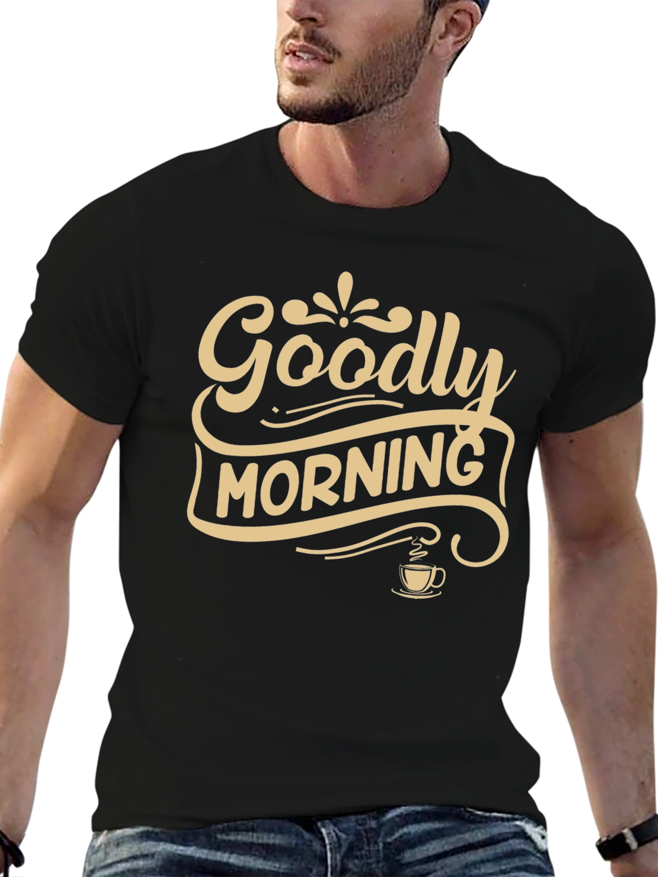 Goodly Morning Graphic T-Shirt - Black