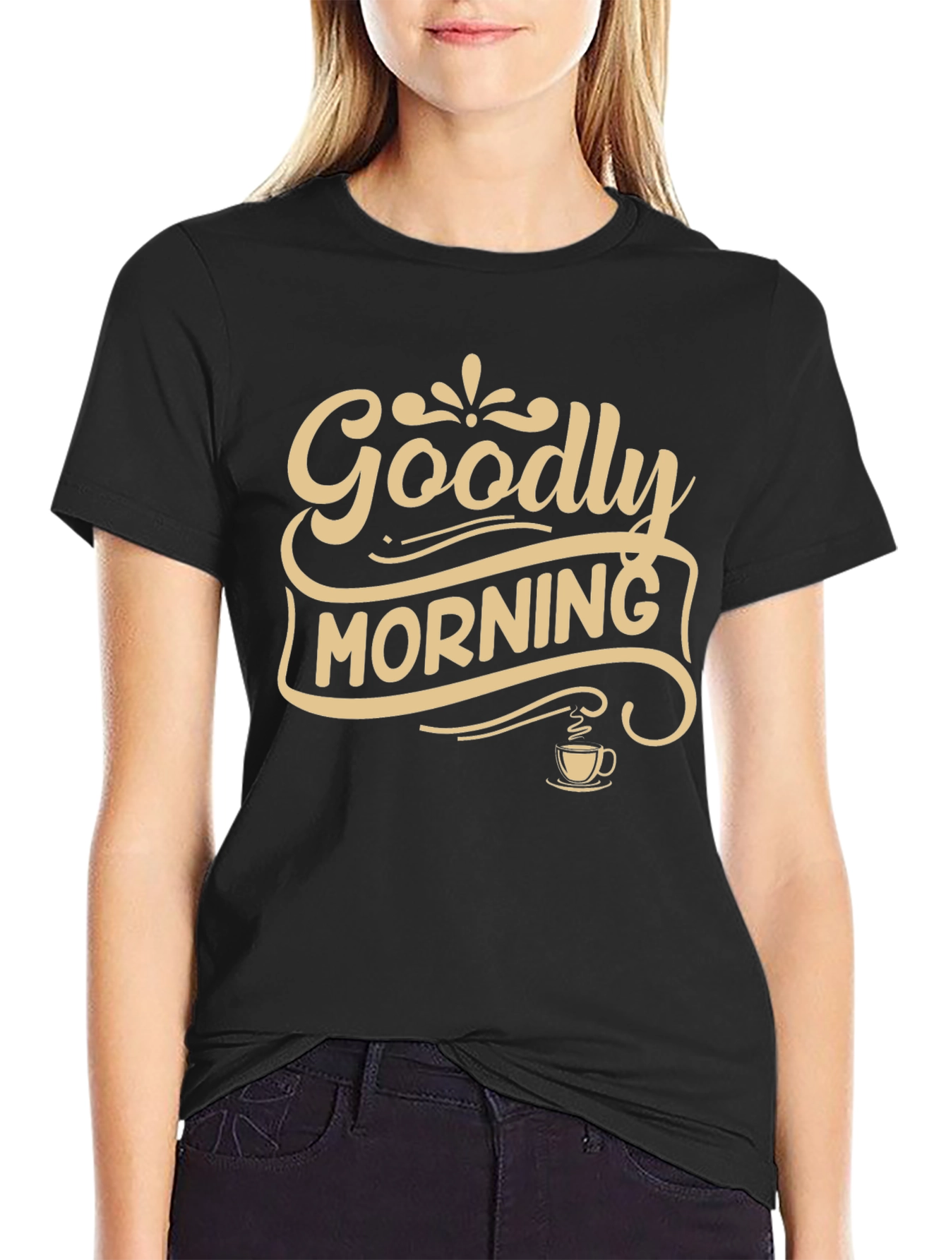 Goodly Morning Graphic T-Shirt - Black