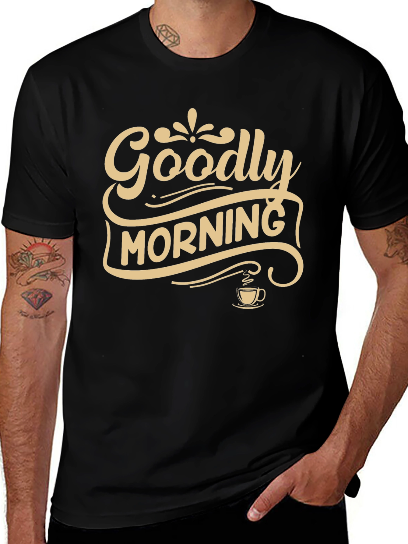 Goodly Morning Graphic T-Shirt - Black
