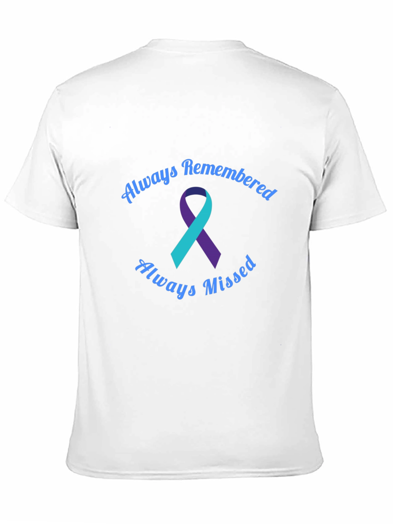 Always Remembered Teal and Purple Ribbon T-Shirt