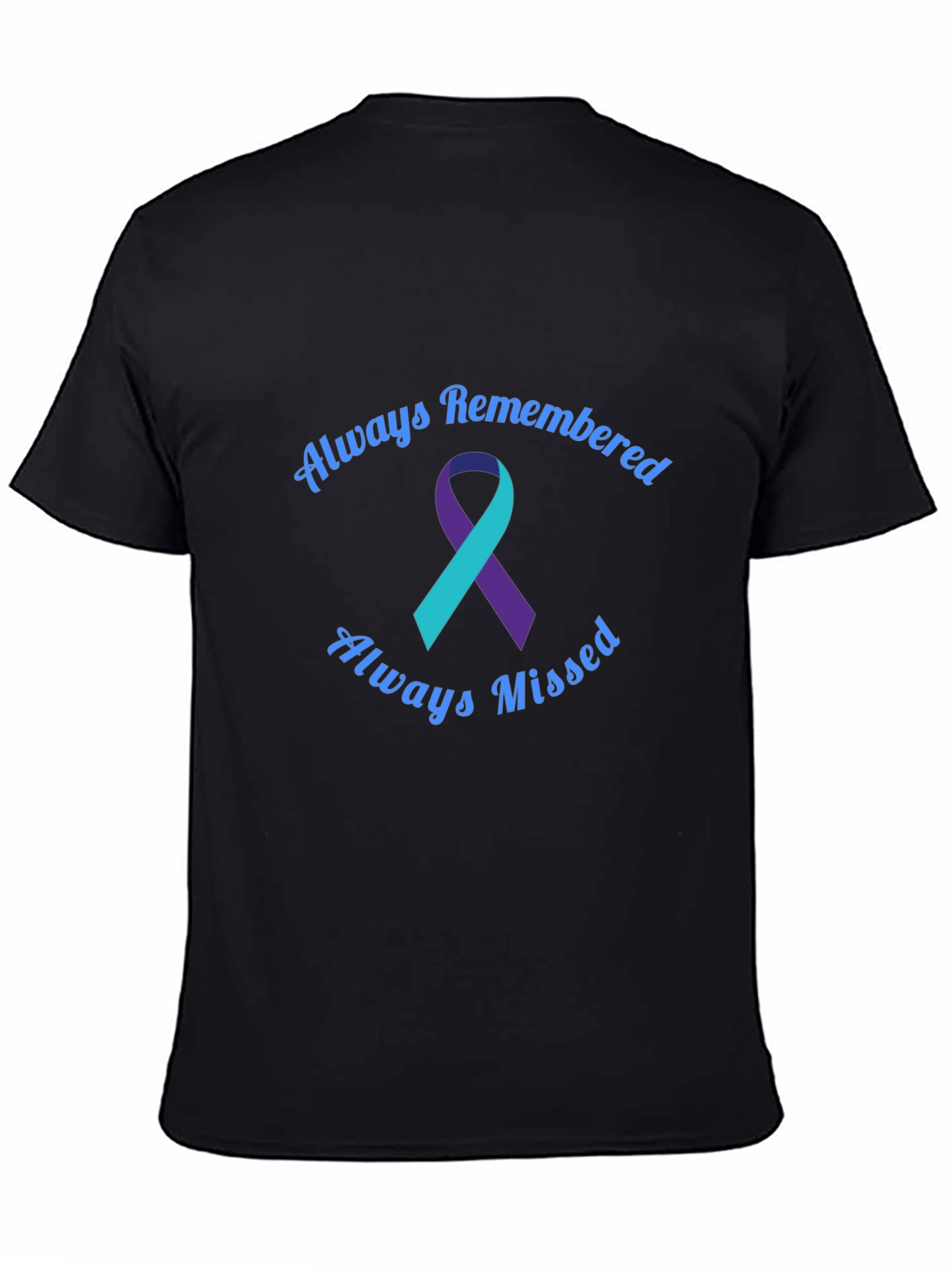 Always Remembered Teal and Purple Ribbon T-Shirt