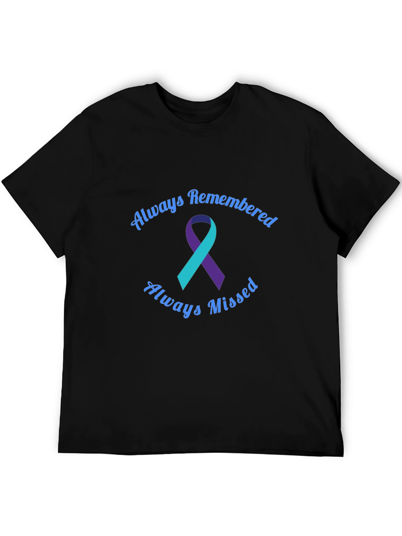 Always Remembered Teal and Purple Ribbon T-Shirt