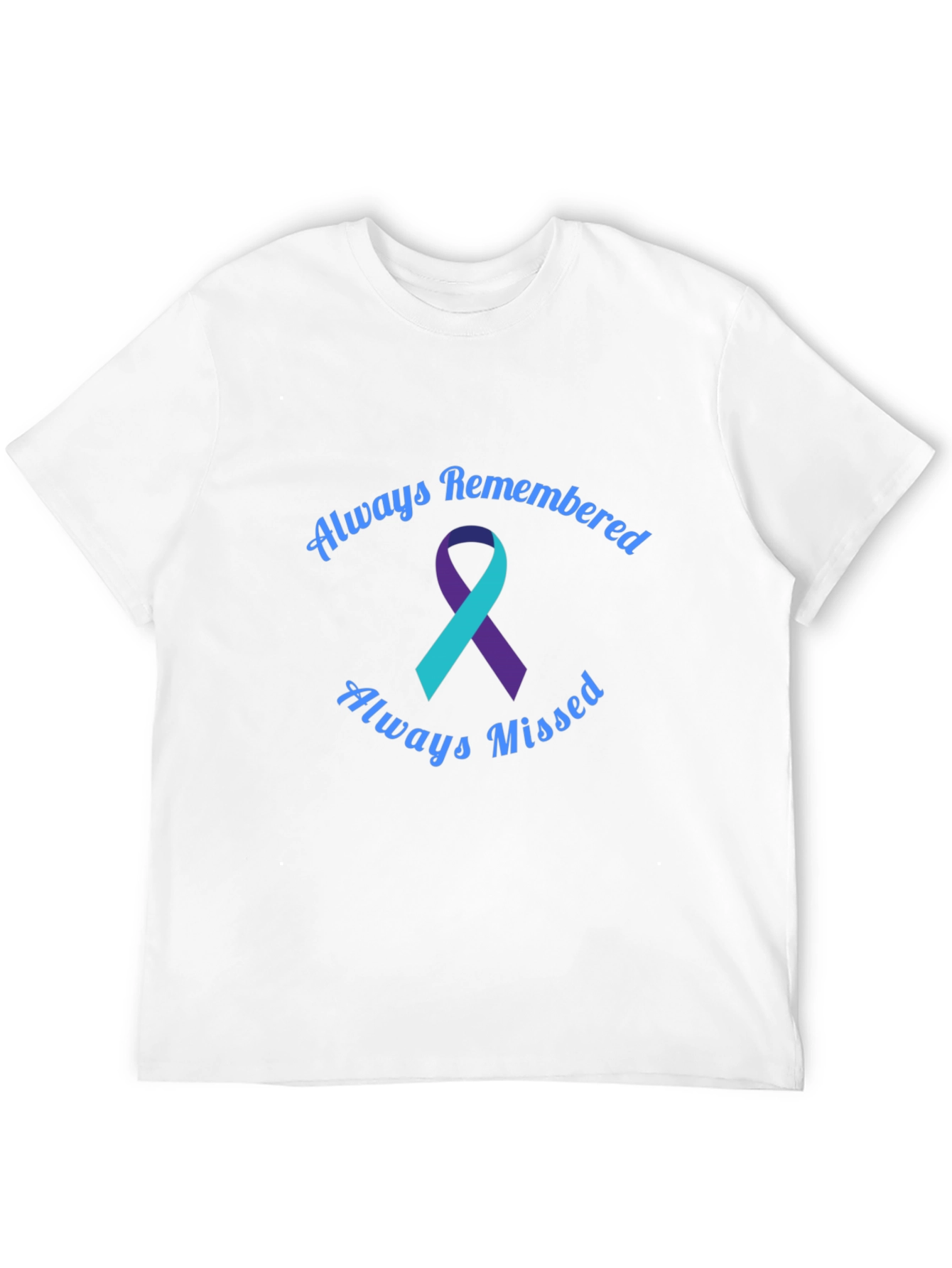 Always Remembered Teal and Purple Ribbon T-Shirt