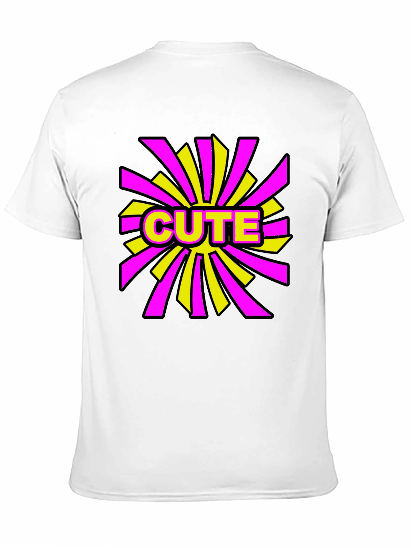 Cute Graphic Print Black T-Shirt