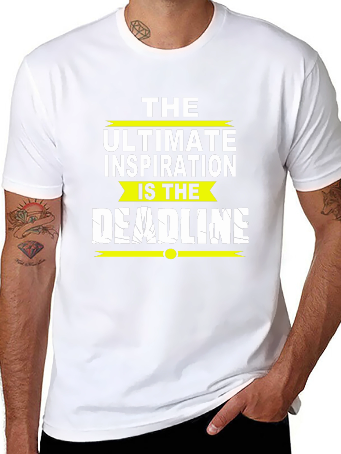 Inspirational Deadline Graphic Tee - Black