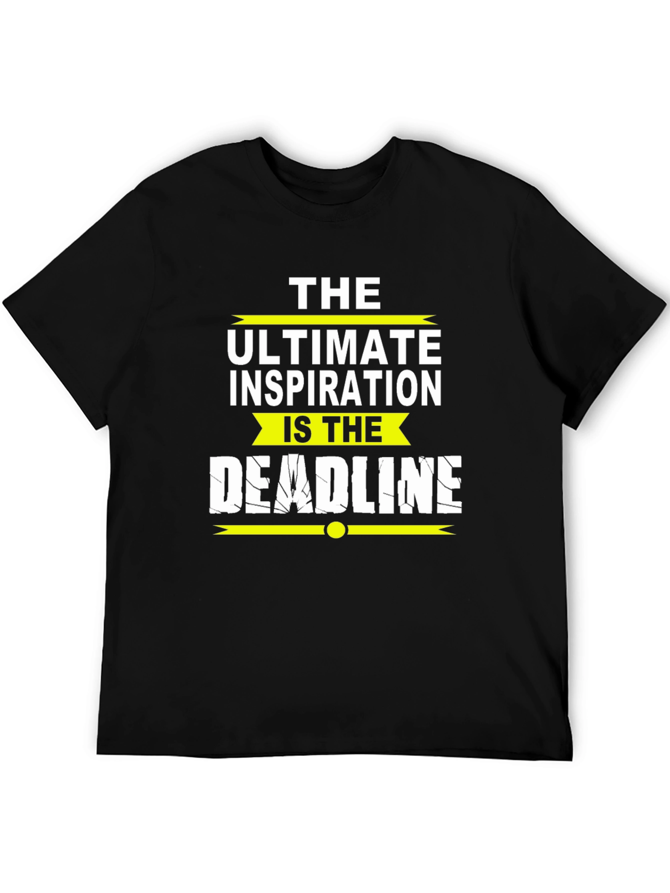 Inspirational Deadline Graphic Tee - Black