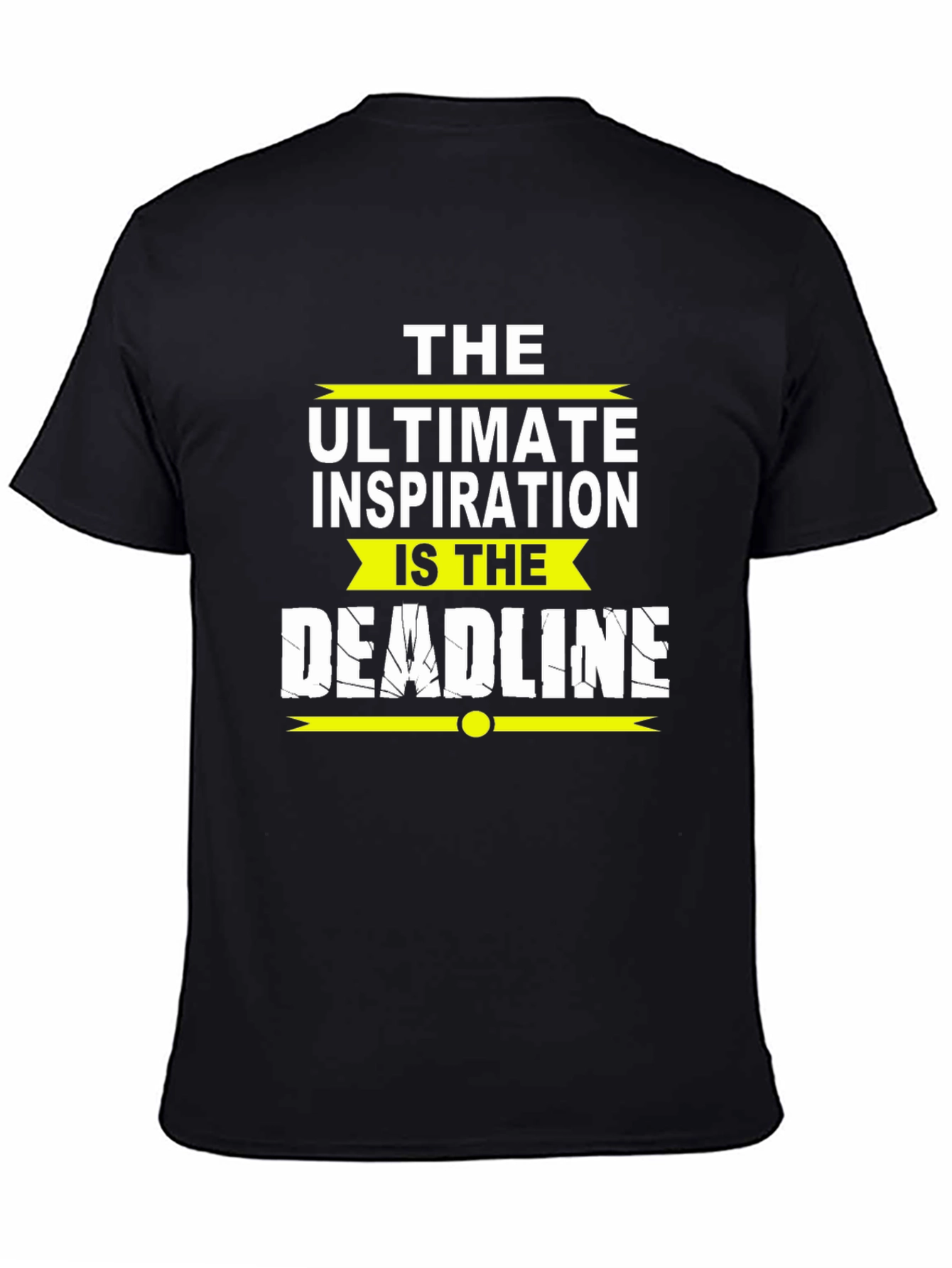 Inspirational Deadline Graphic Tee - Black