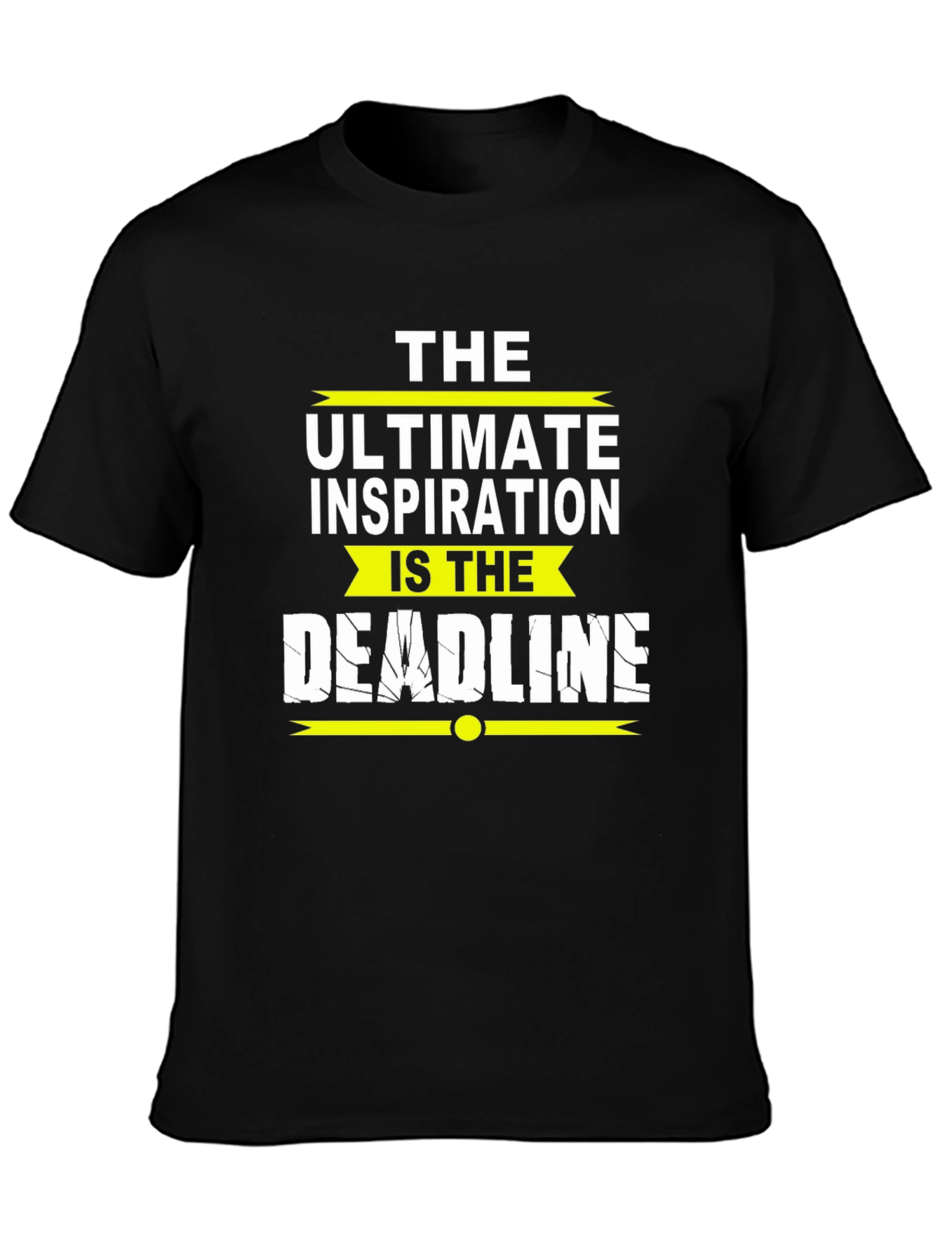 Inspirational Deadline Graphic Tee - Black