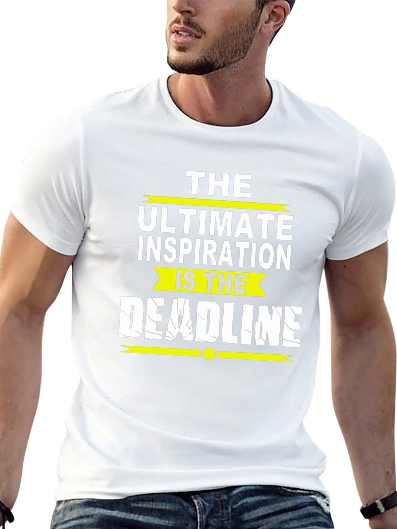 Inspirational Deadline Graphic Tee - Black