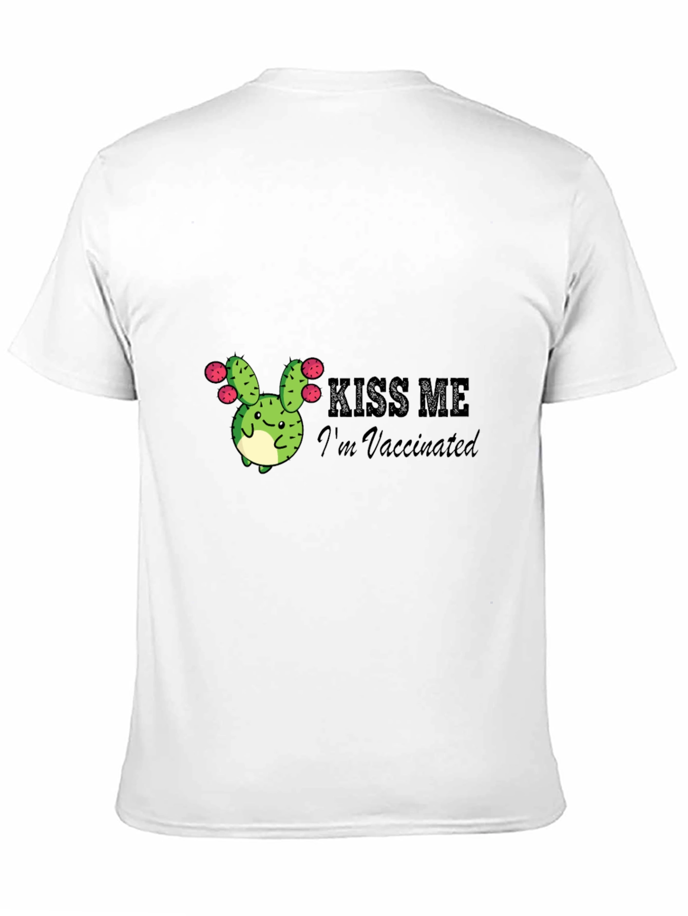 Kiss Me Im Vaccinated Cactus Graphic Tee