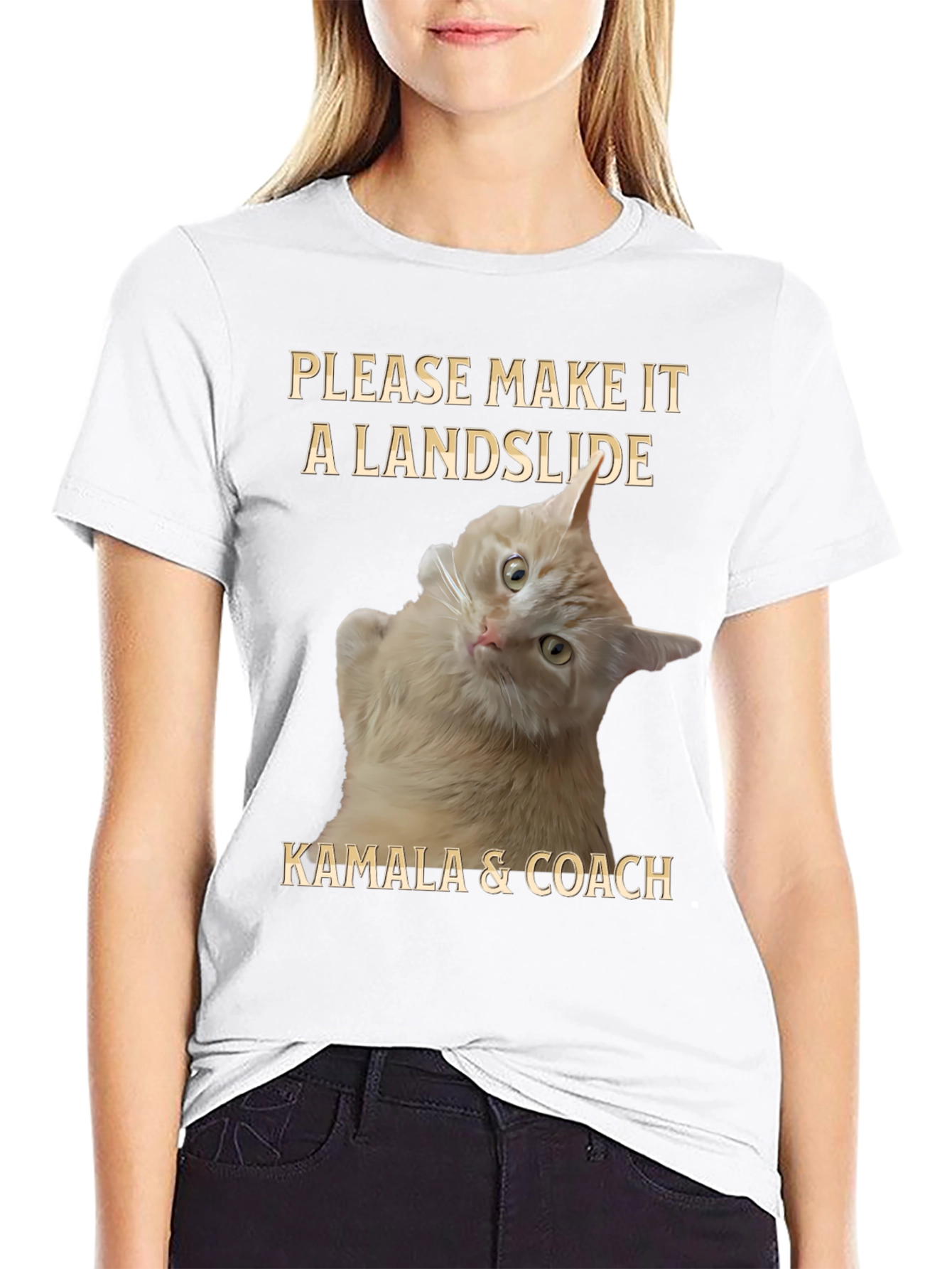 Kamala & Coach Landslide Cat T-Shirt