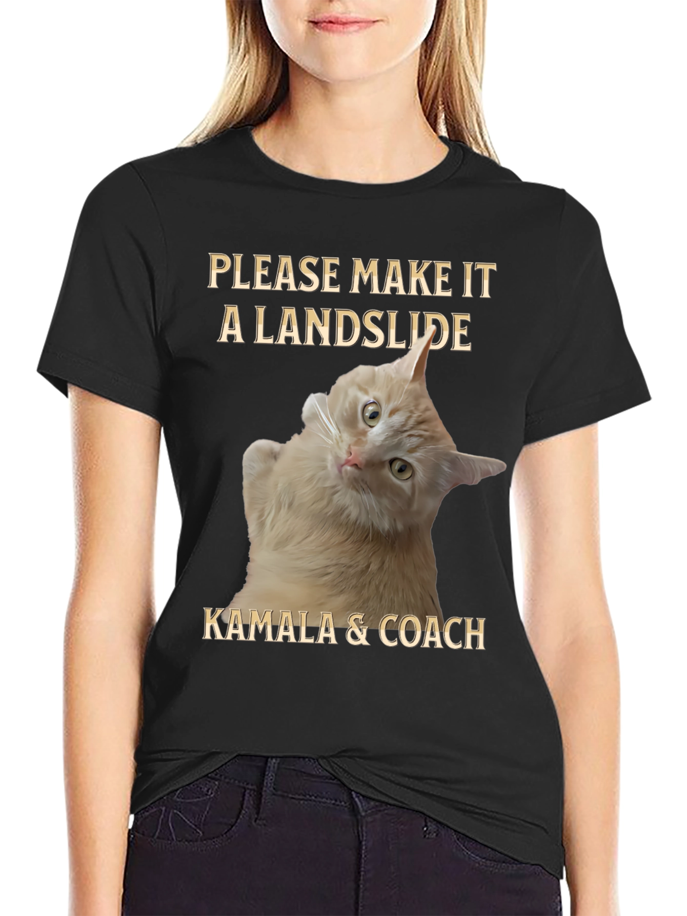 Kamala & Coach Landslide Cat T-Shirt