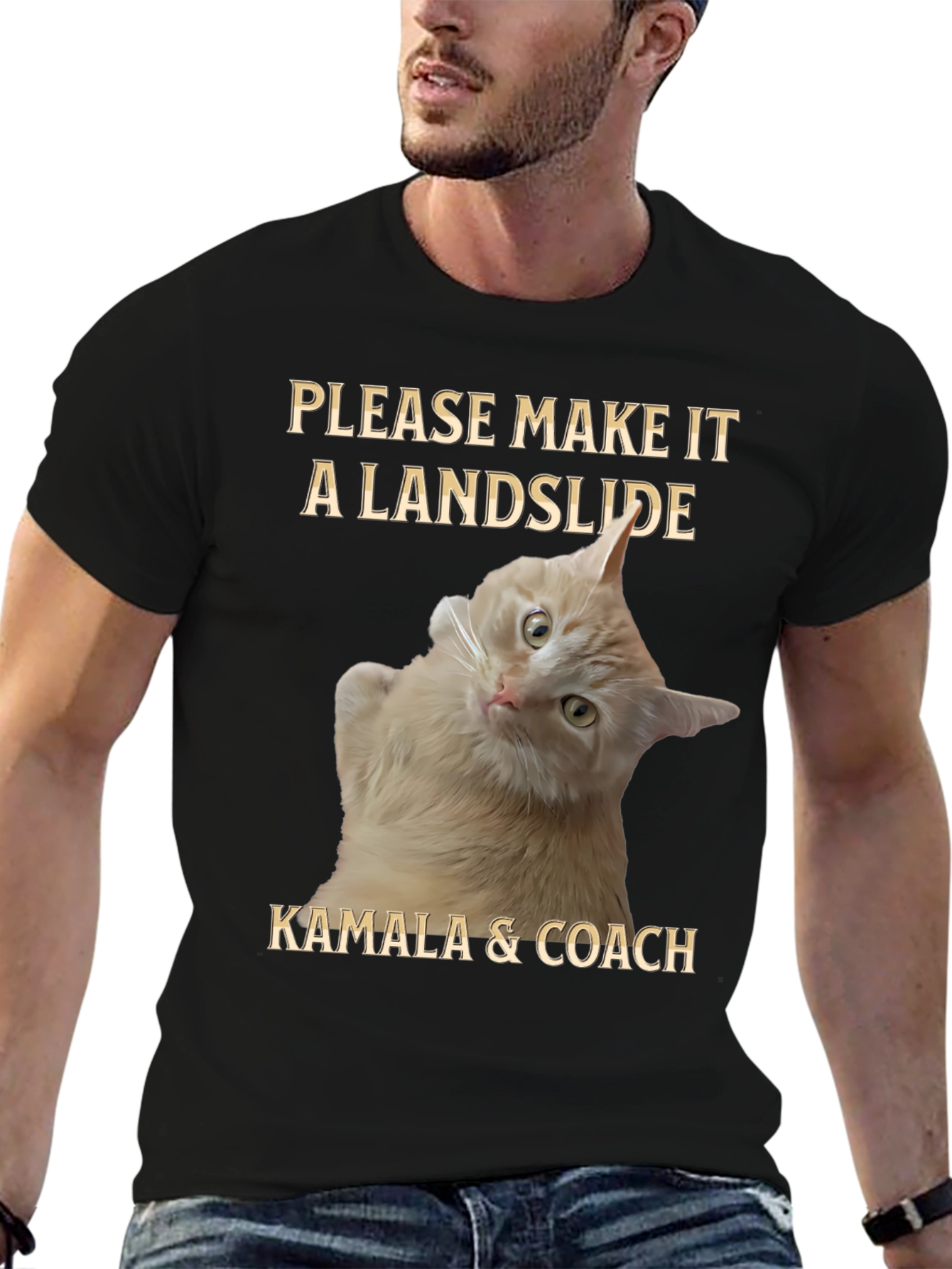 Kamala & Coach Landslide Cat T-Shirt