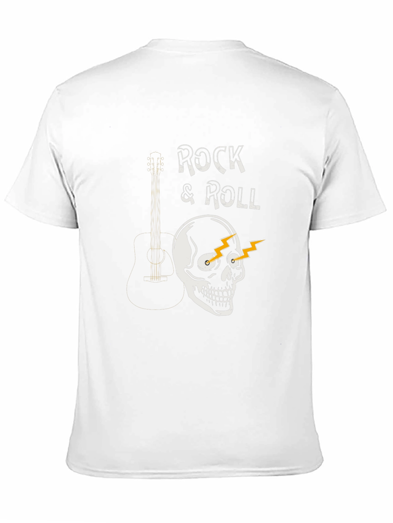 Rock & Roll Skull Graphic Tee - Black