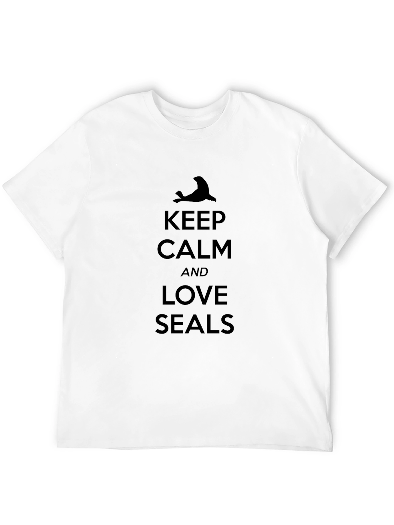 Keep Calm Love Seals T-Shirt - Black