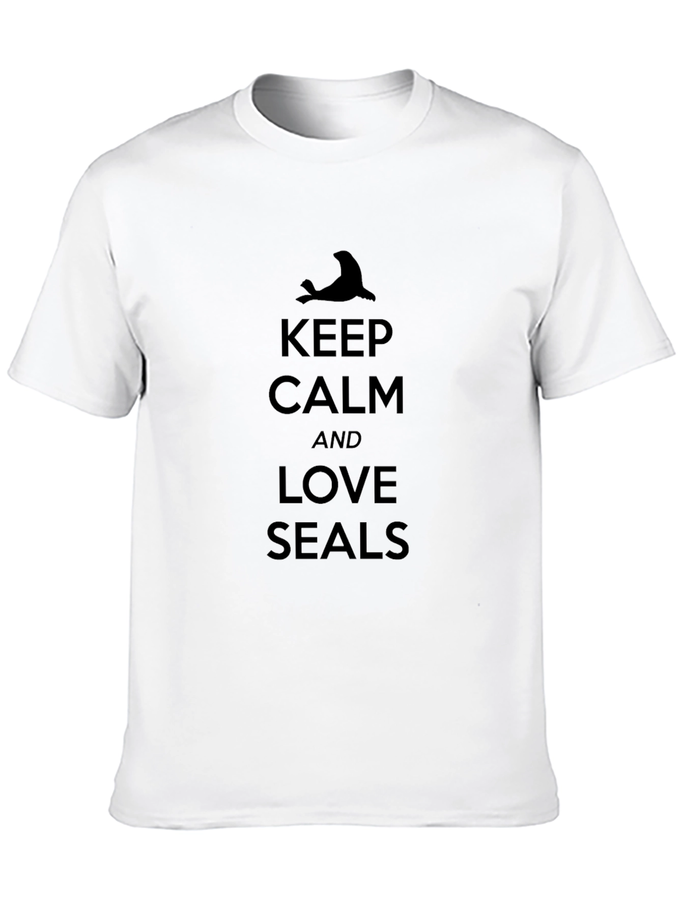 Keep Calm Love Seals T-Shirt - Black