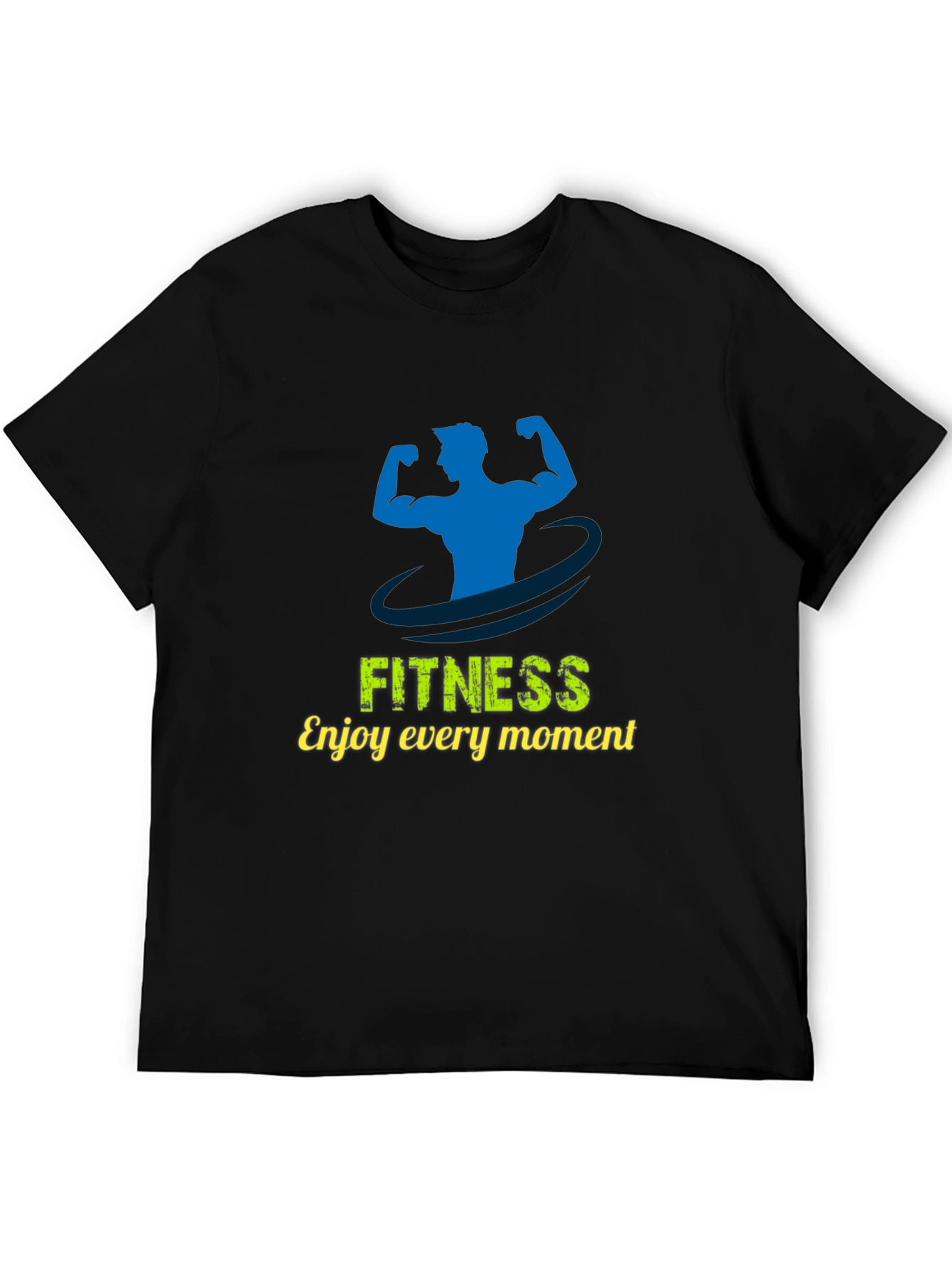 Fitness Graphic Print T-Shirt - Enjoy Every Moment