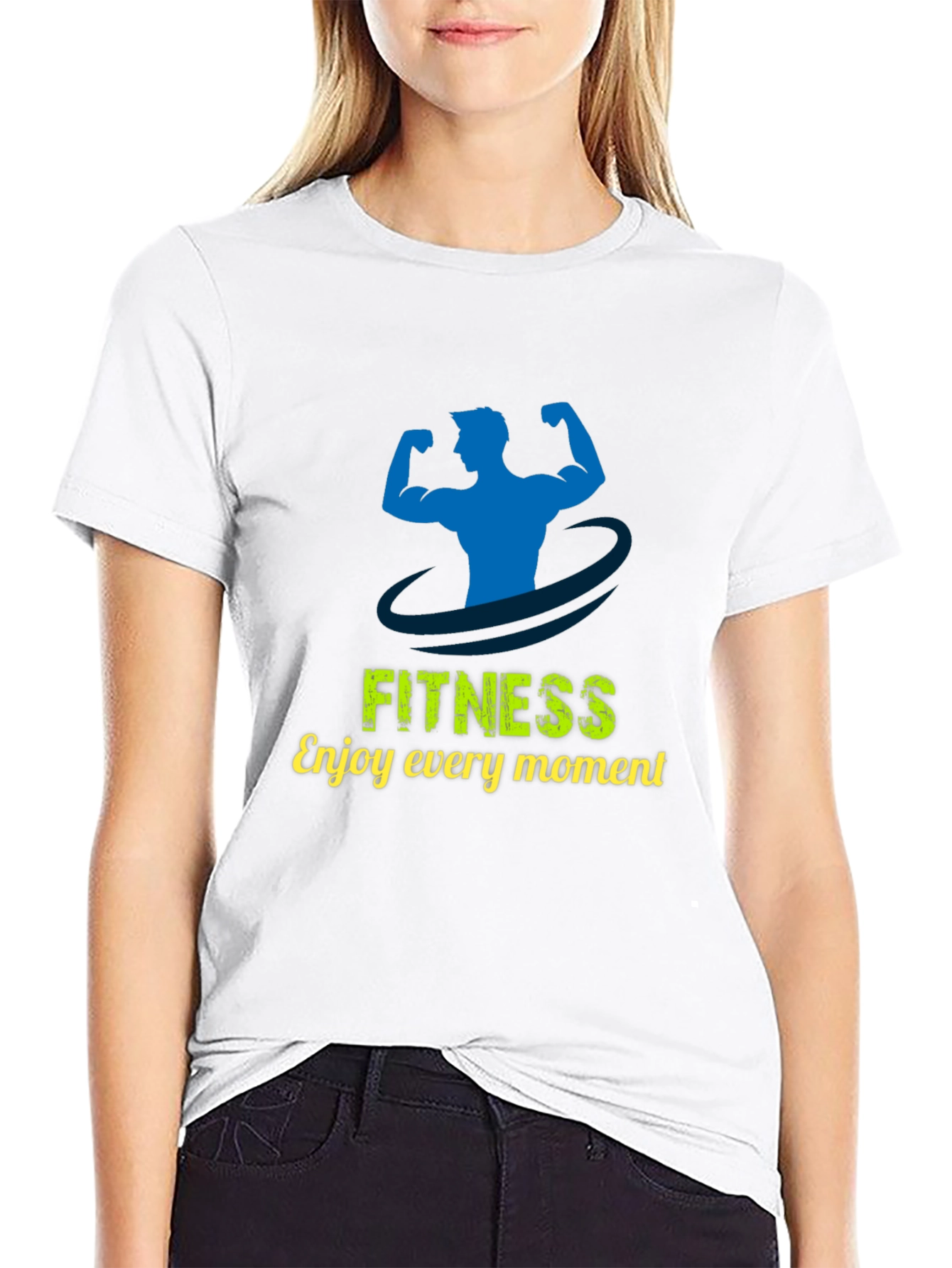 Fitness Graphic Print T-Shirt - Enjoy Every Moment