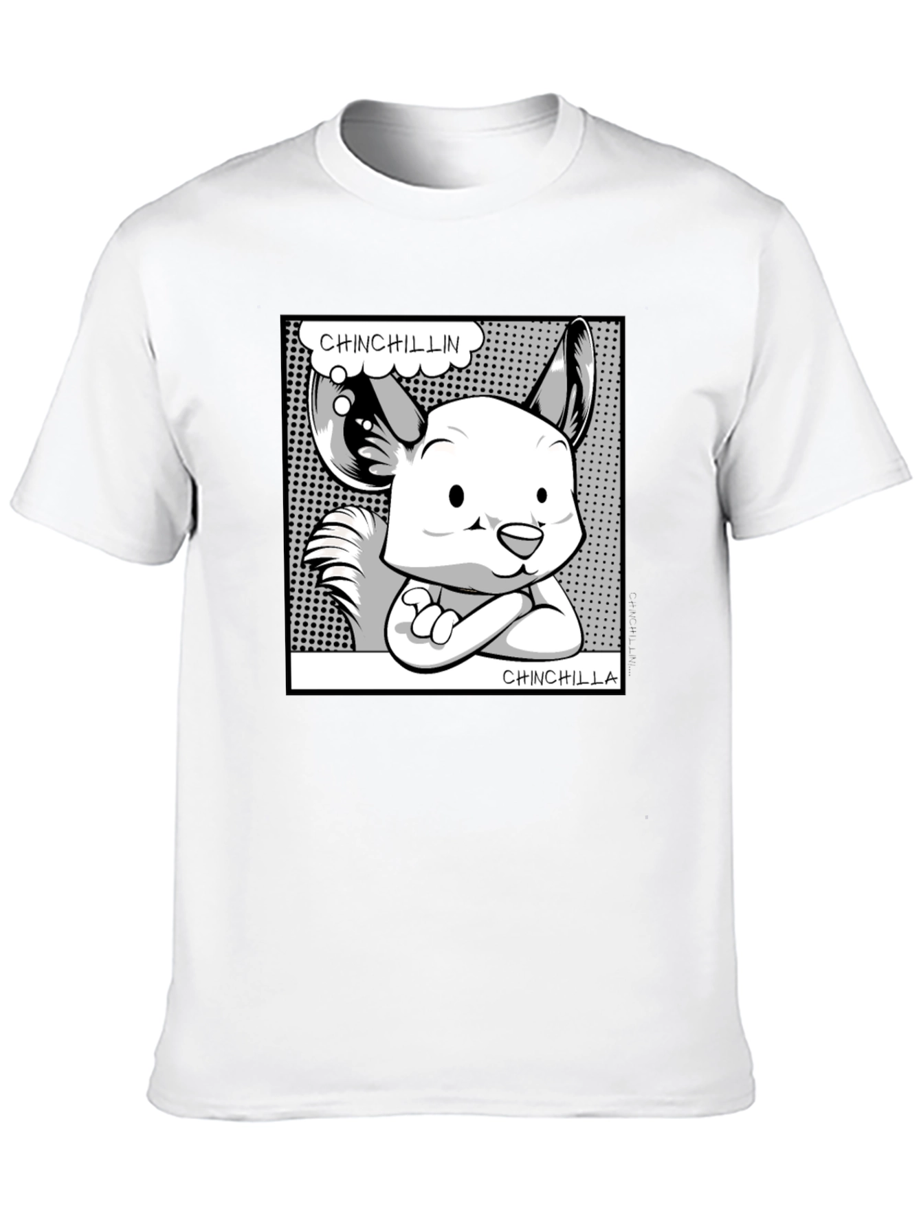 Chinchillin Chinchilla Graphic Tee - Black