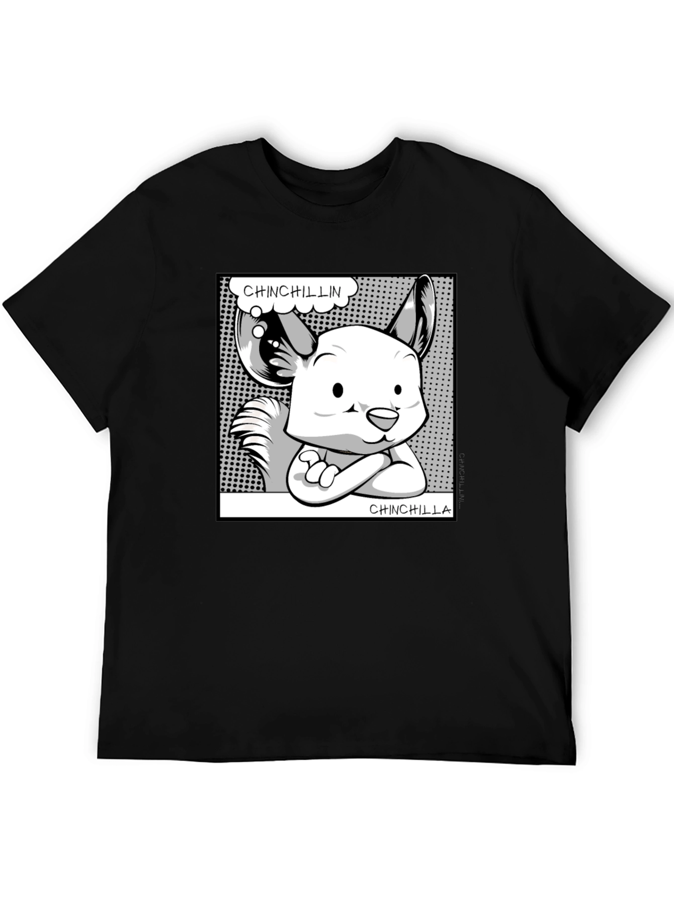 Chinchillin Chinchilla Graphic Tee - Black