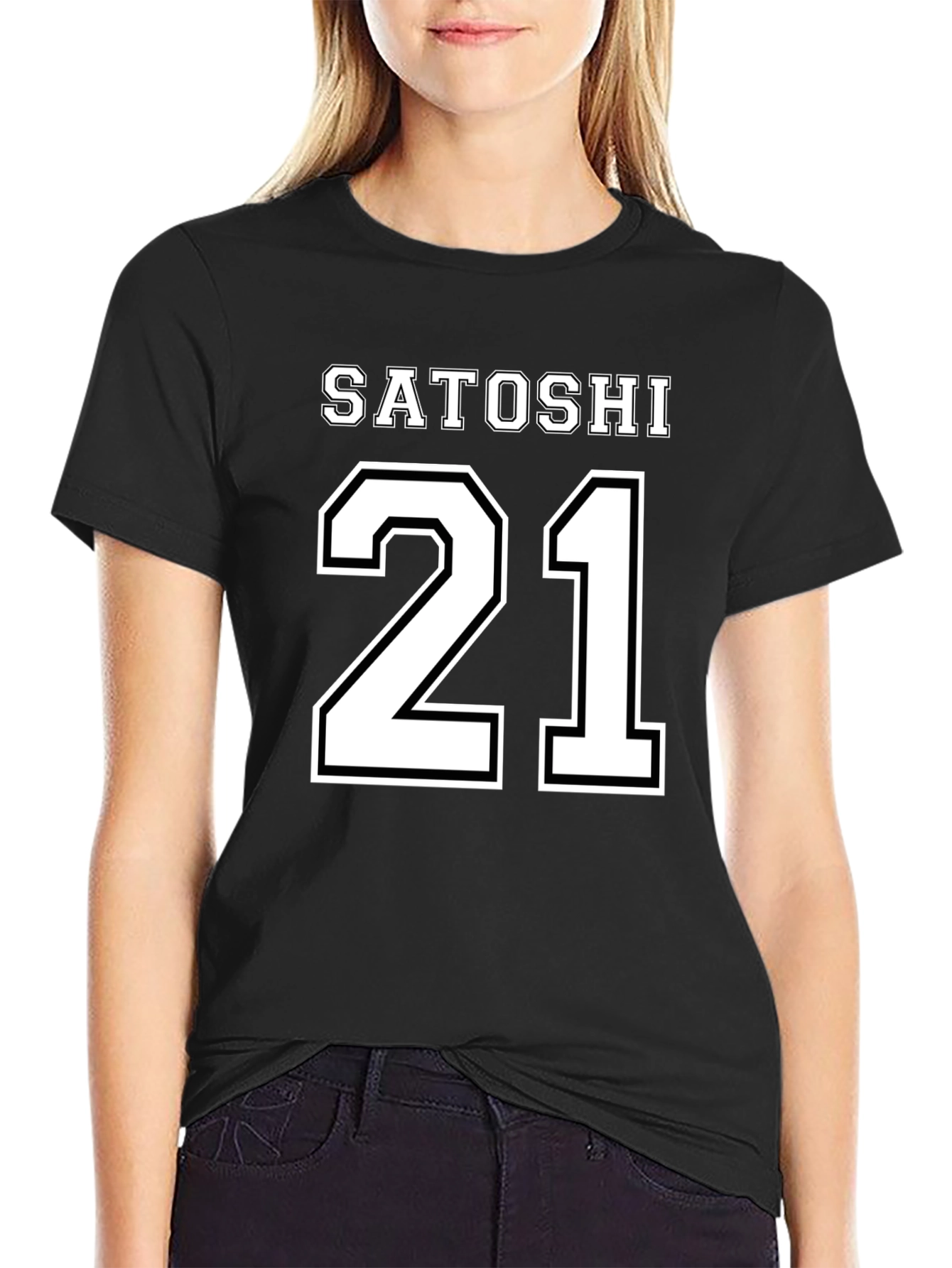 Satoshi 21 Black T-Shirt Crypto Bitcoin Fan Apparel