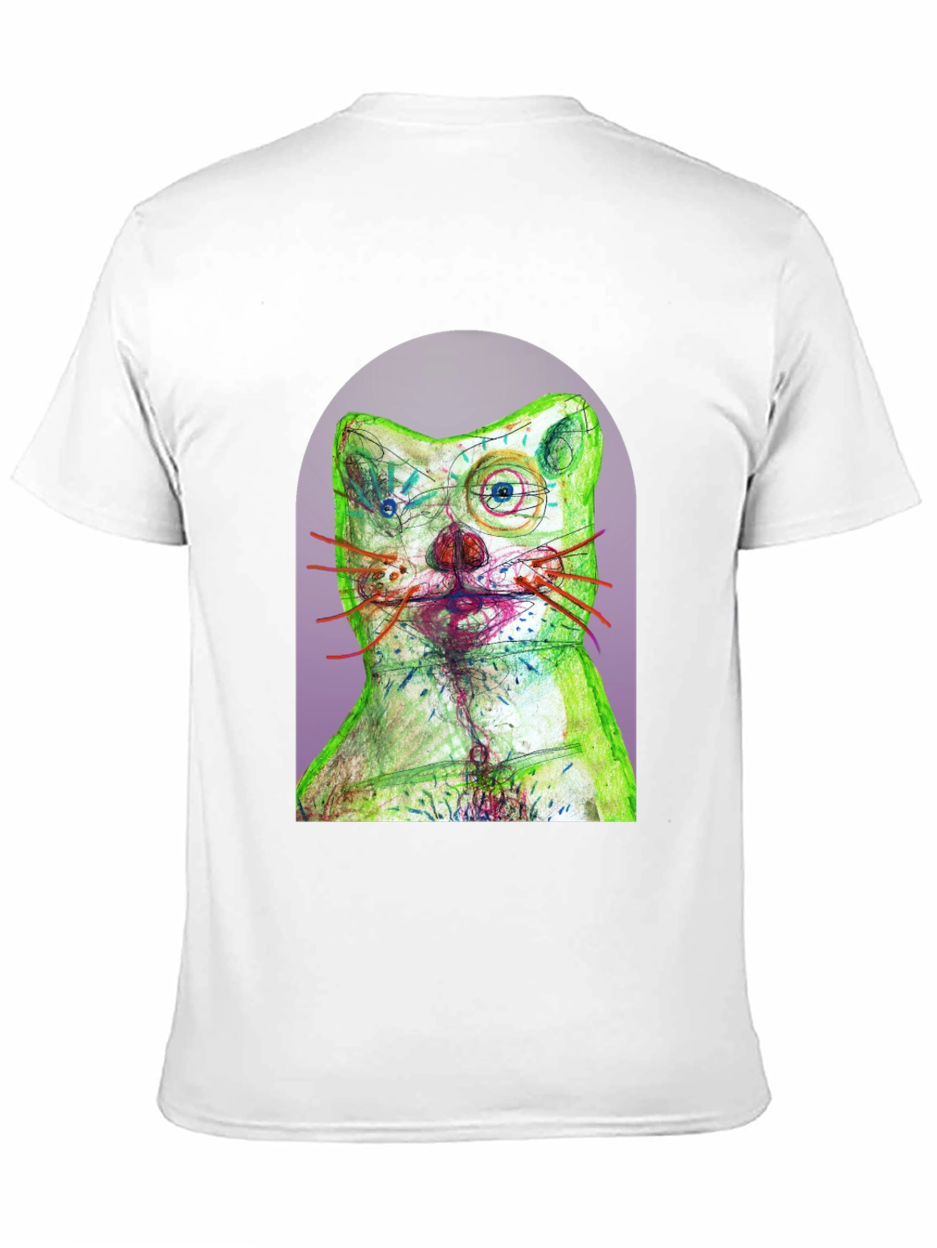 Artistic Cat Graphic T-Shirt - Unique Design