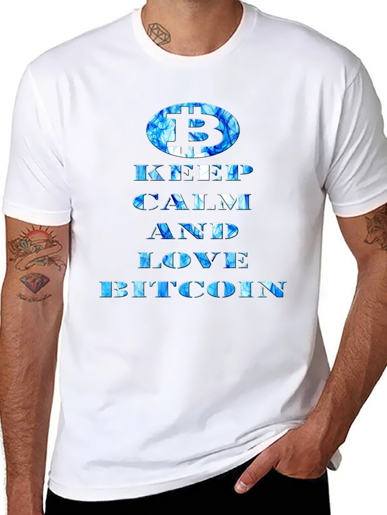 Keep Calm Love Bitcoin Black T-Shirt