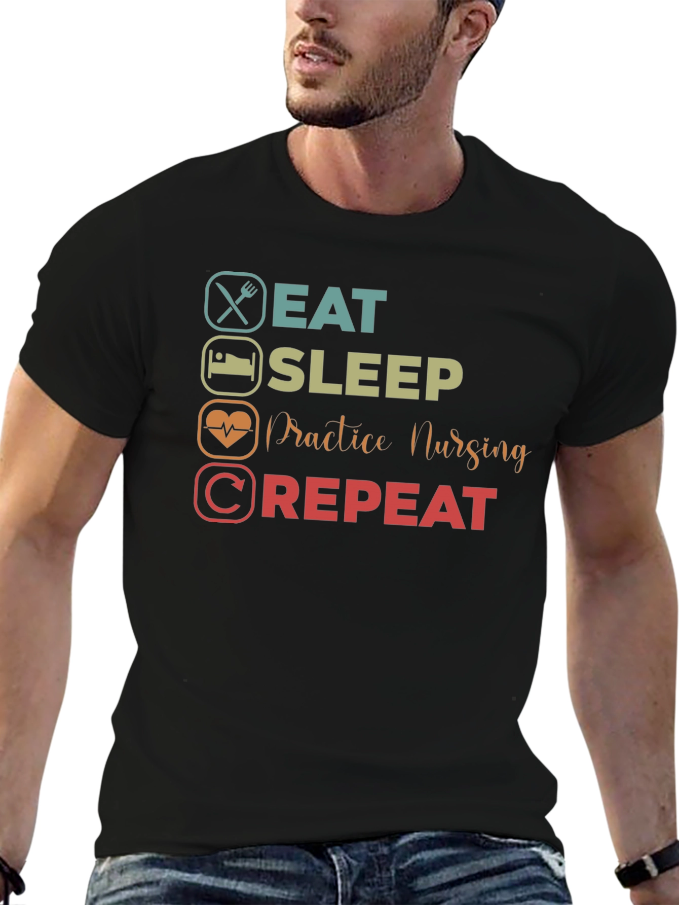 Eat Sleep Practice Nursing Repeat T-Shirt