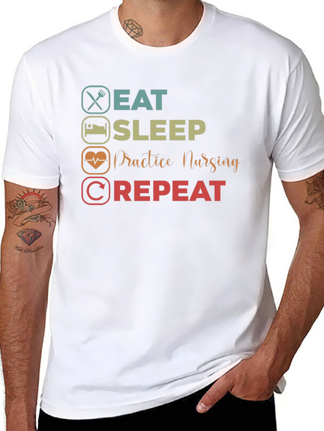 Eat Sleep Practice Nursing Repeat T-Shirt