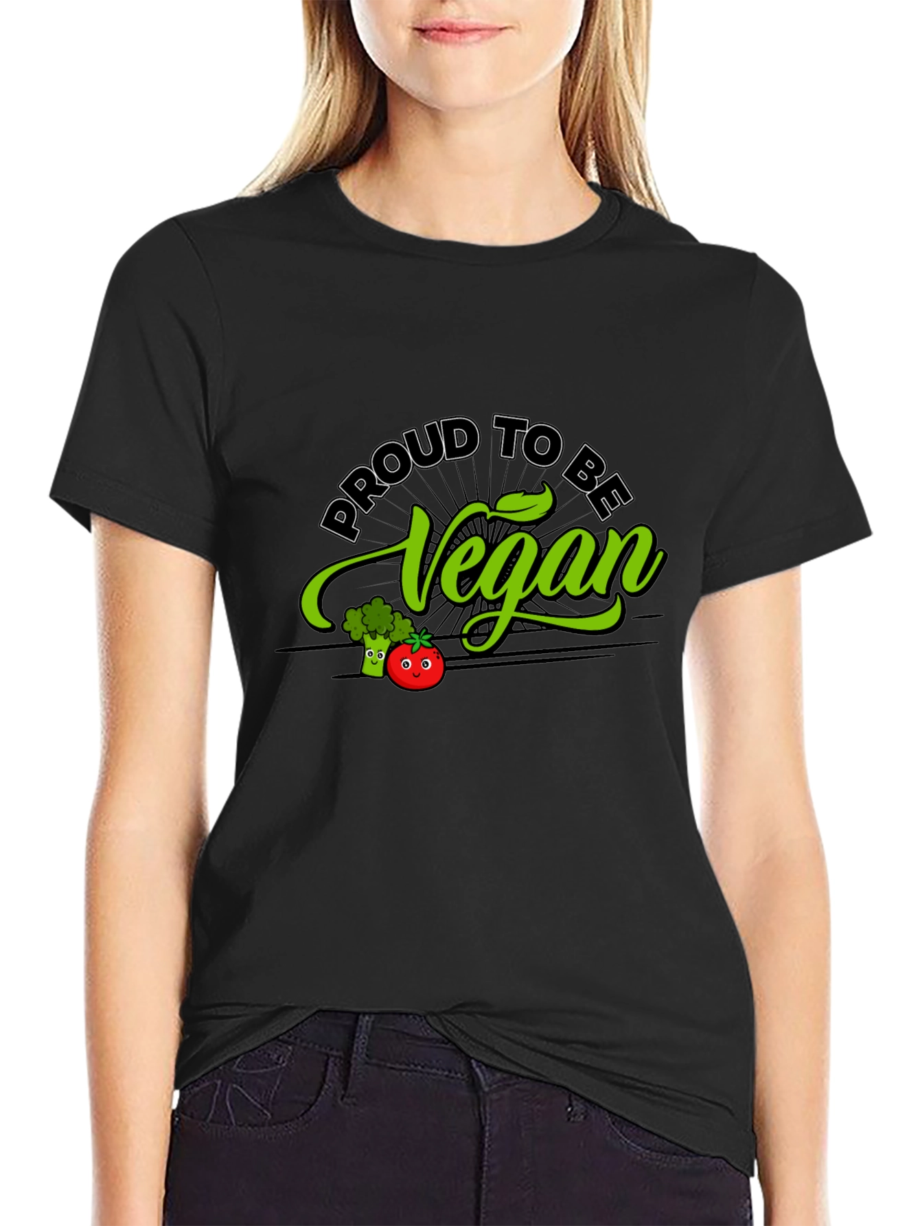 Proud to be Vegan T-Shirt - Black
