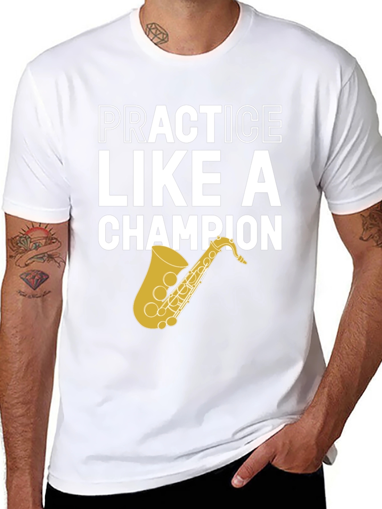 Practice Like a Champion Saxophone T-Shirt