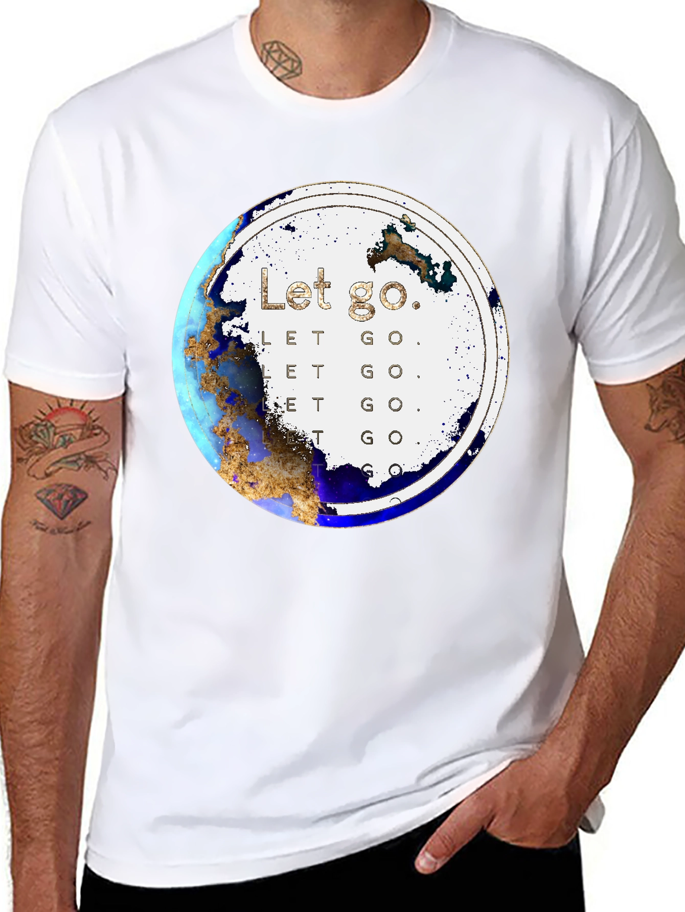 Let Go Graphic Print Crew Neck T-Shirt