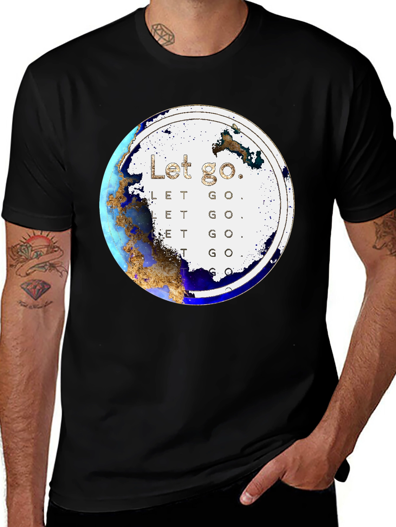 Let Go Graphic Print Crew Neck T-Shirt