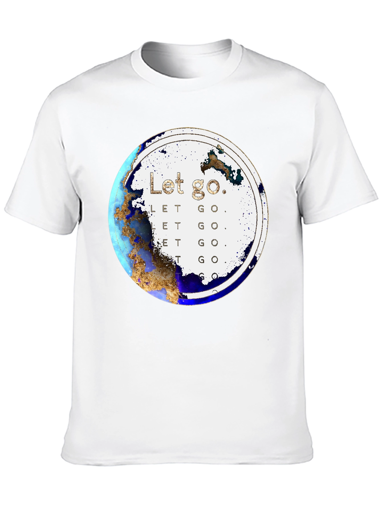 Let Go Graphic Print Crew Neck T-Shirt