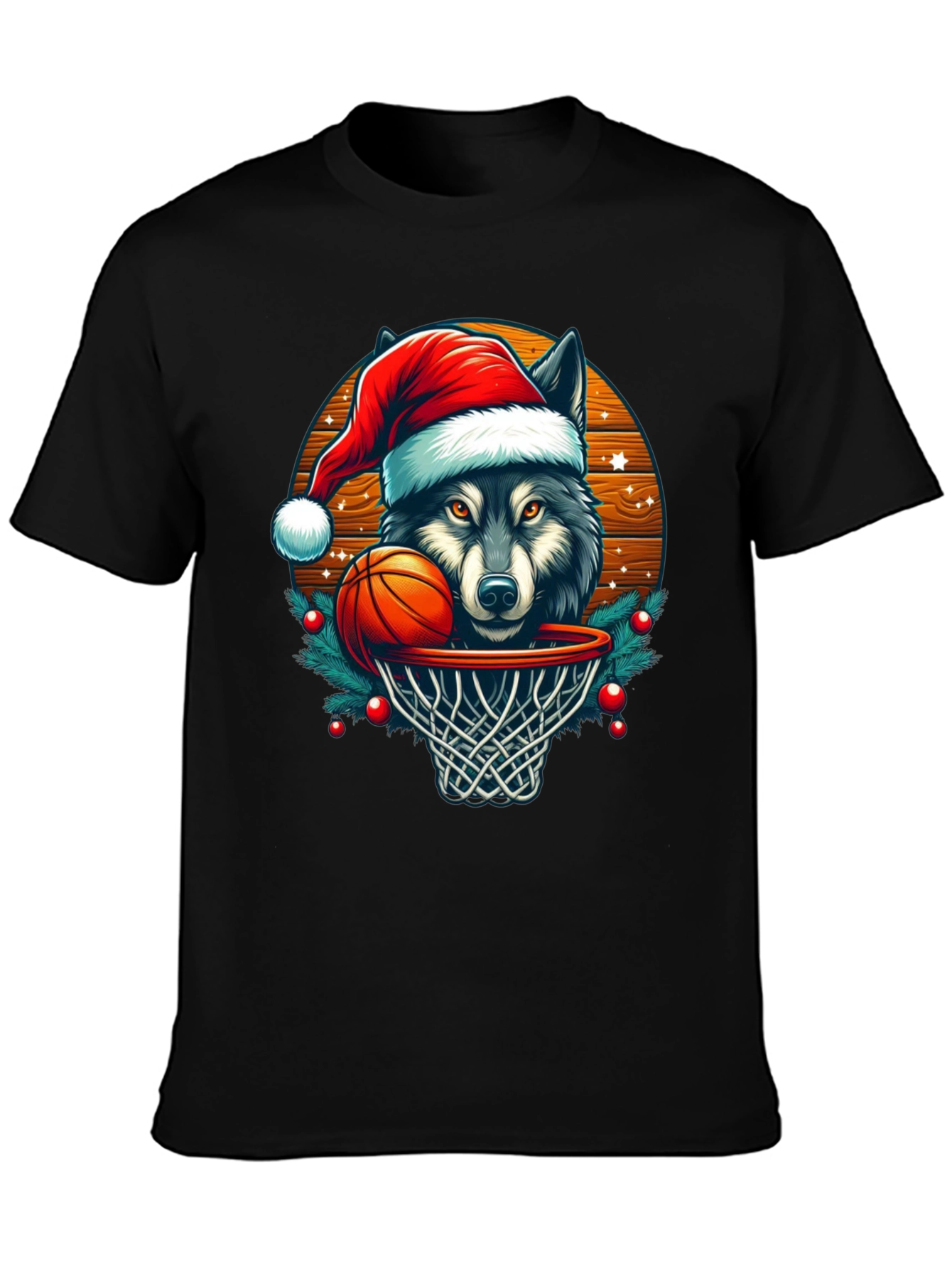 Wolf Dunk Christmas T-Shirt