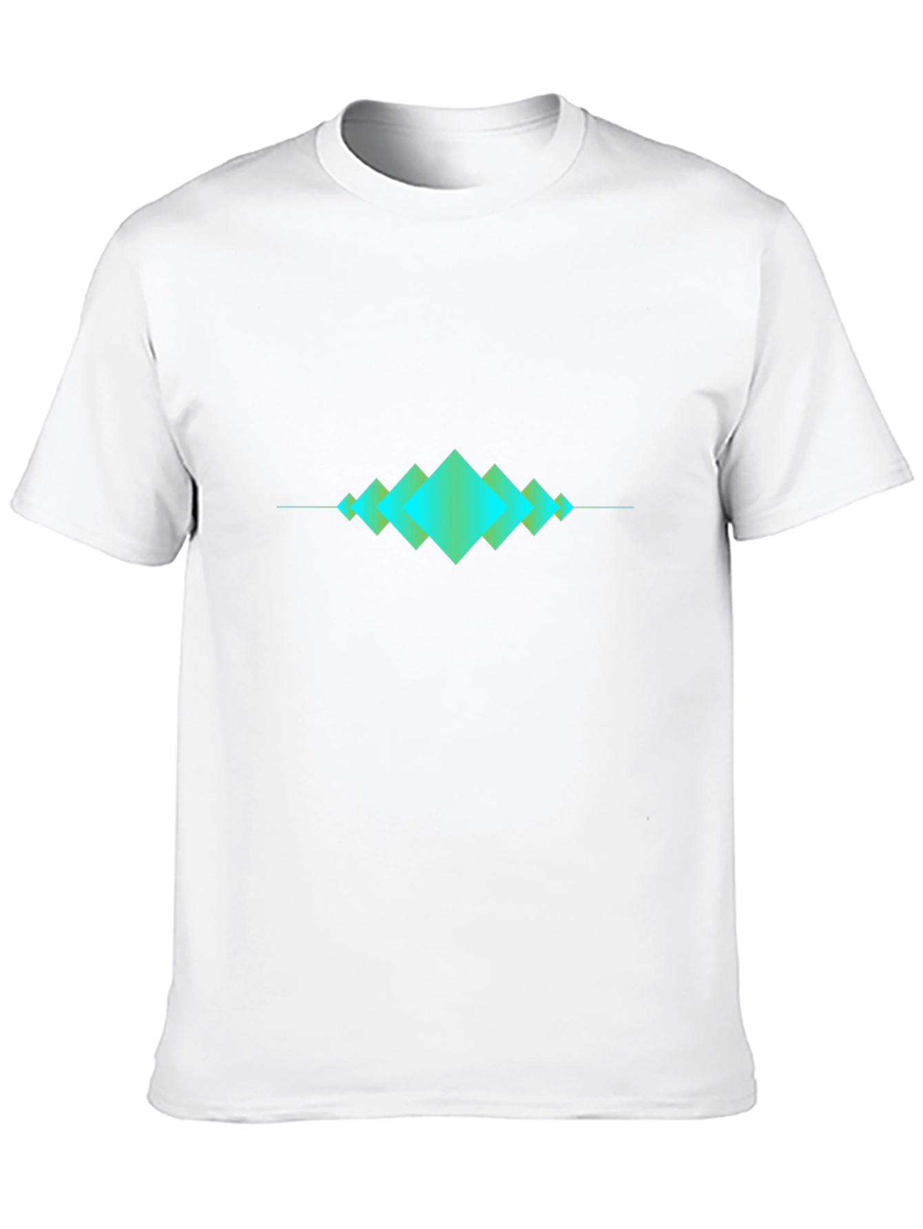 Geometric Wave Design Black T-Shirt