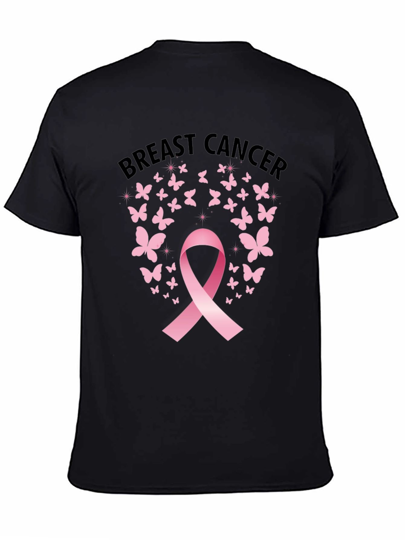 Breast Cancer Awareness Butterfly Ribbon T-Shirt
