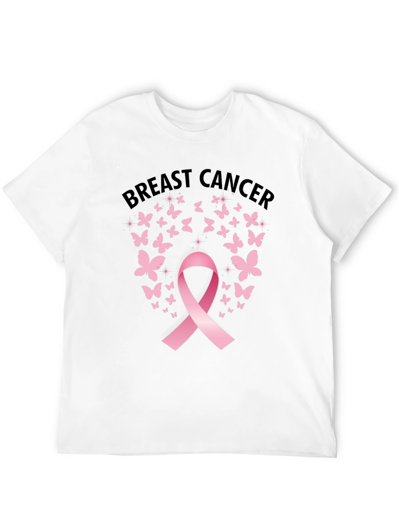 Breast Cancer Awareness Butterfly Ribbon T-Shirt