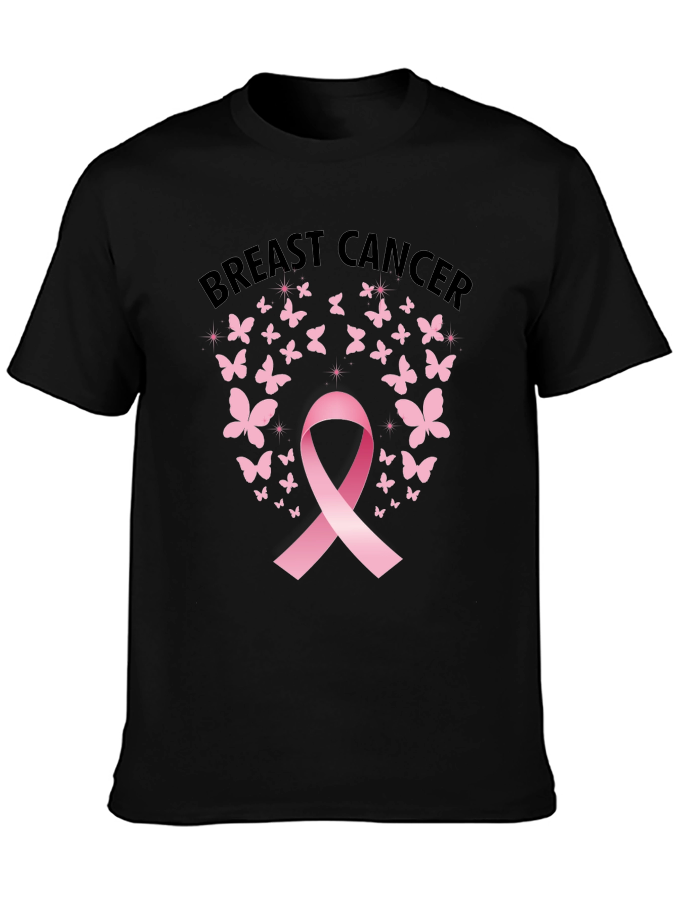 Breast Cancer Awareness Butterfly Ribbon T-Shirt