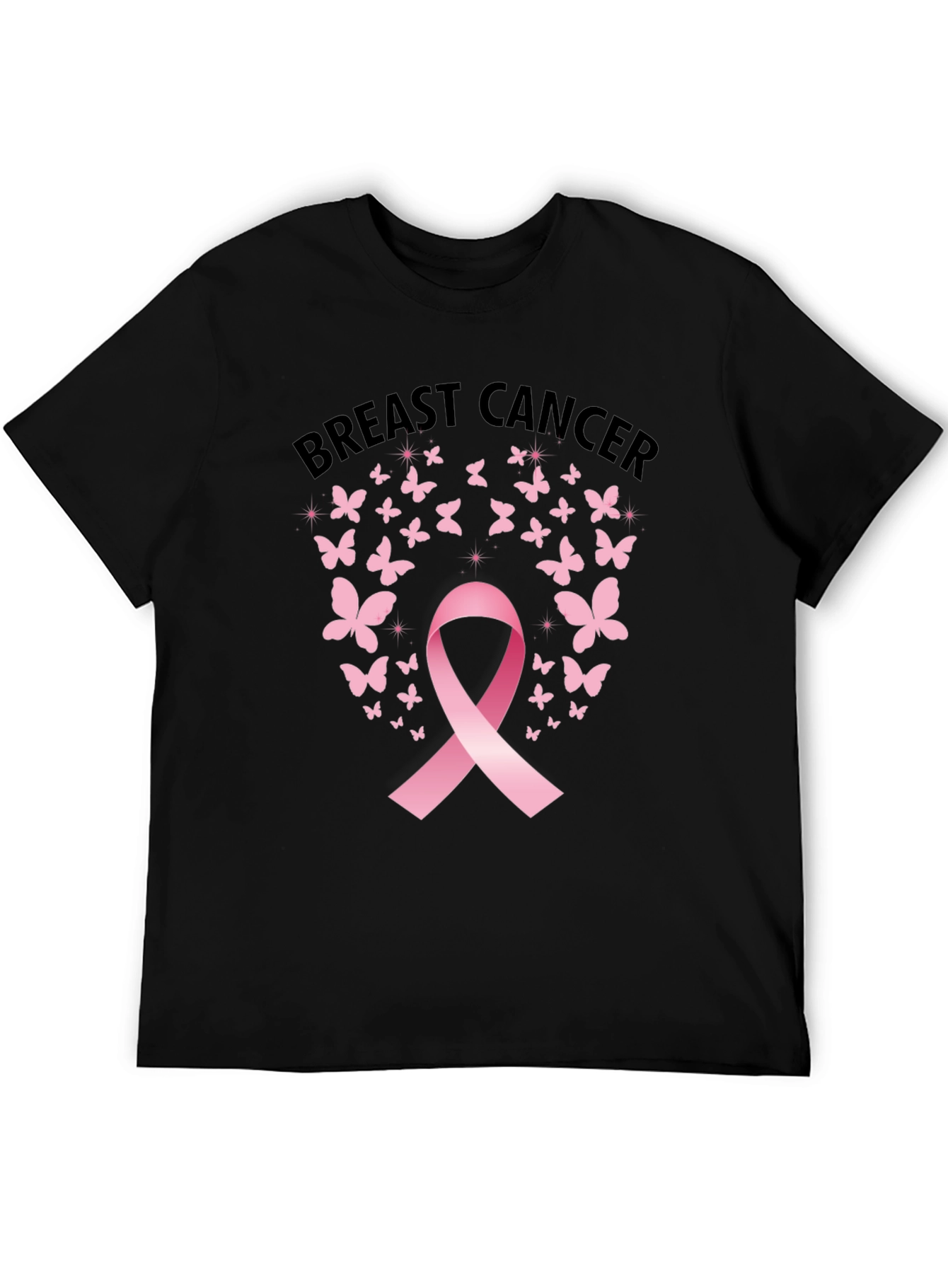 Breast Cancer Awareness Butterfly Ribbon T-Shirt