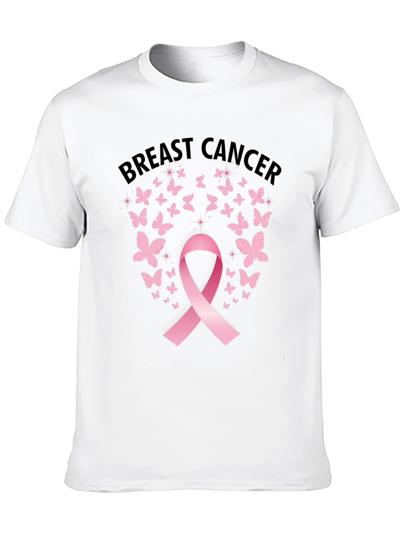 Breast Cancer Awareness Butterfly Ribbon T-Shirt