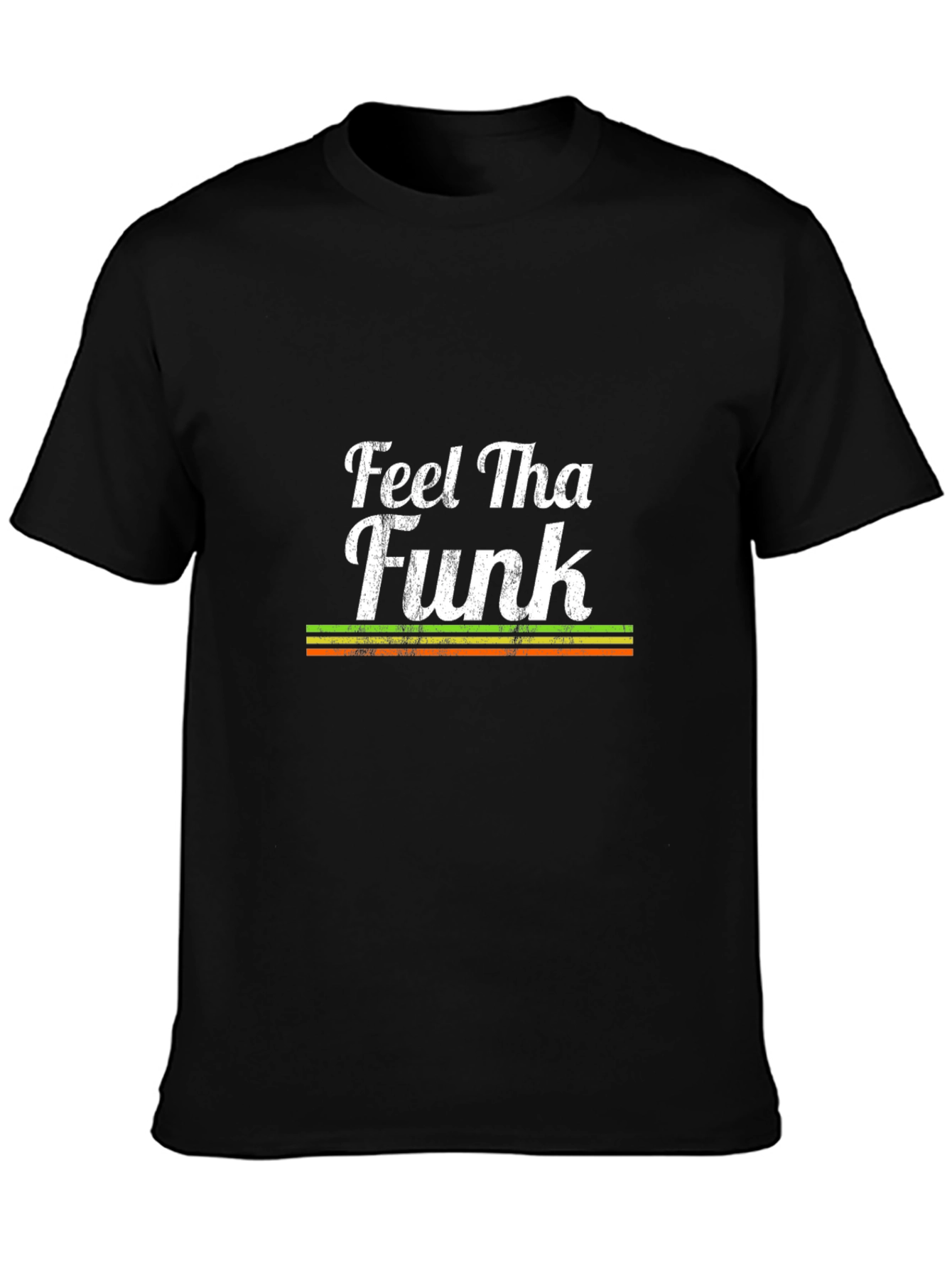 Feel Tha Funk Graphic Print Black T-Shirt
