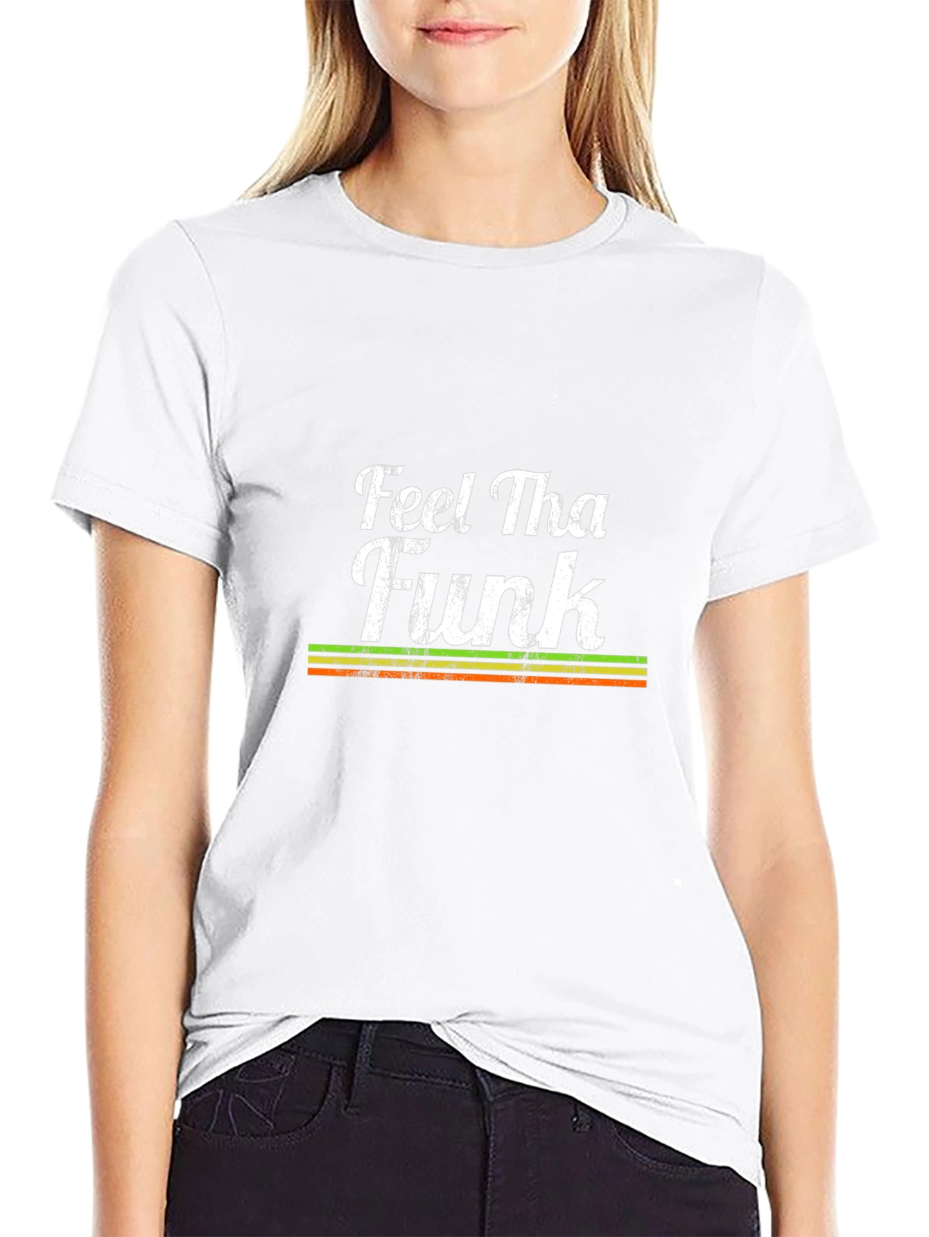 Feel Tha Funk Graphic Print Black T-Shirt