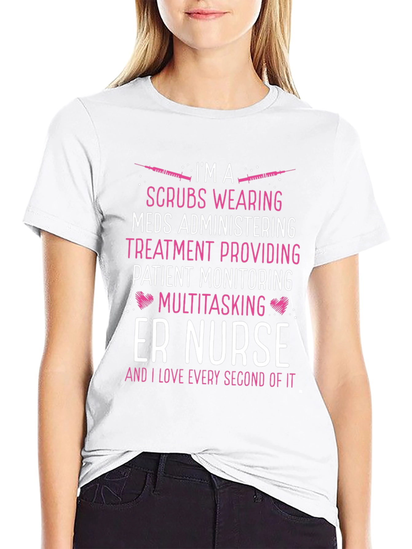 ER Nurse T-Shirt - Scrubs Wearing Meds Administering