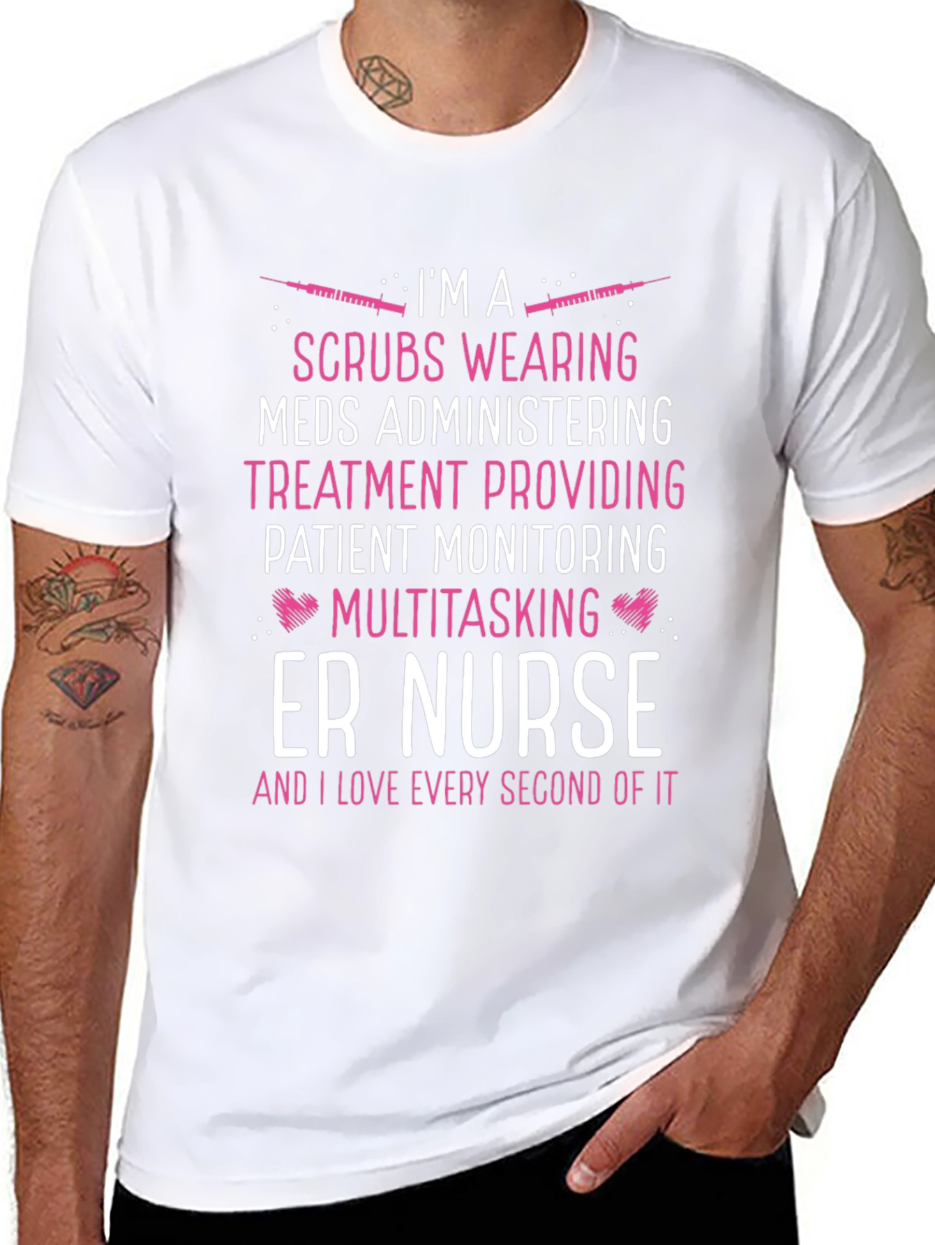 ER Nurse T-Shirt - Scrubs Wearing Meds Administering